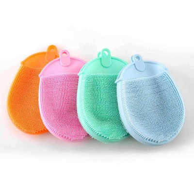 Handheld silicone wash vegetable cleaning dishes brush for kitchen